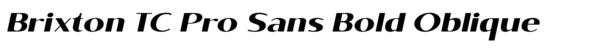 Brixton TC Pro Sans Bold Oblique image
